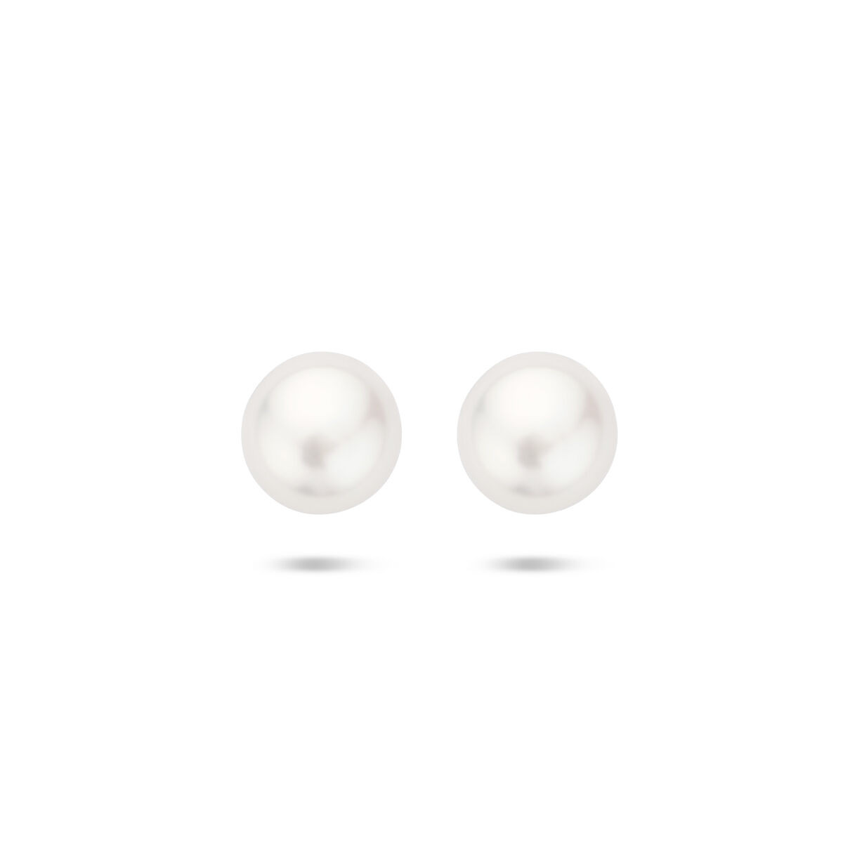 Zilveren parel oorknoppen 7.5 mm
