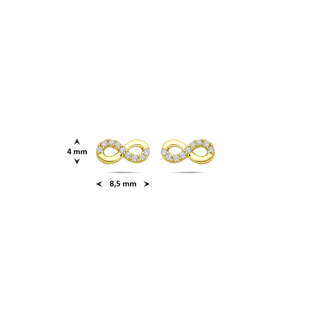 Gouden infinity oorbellen