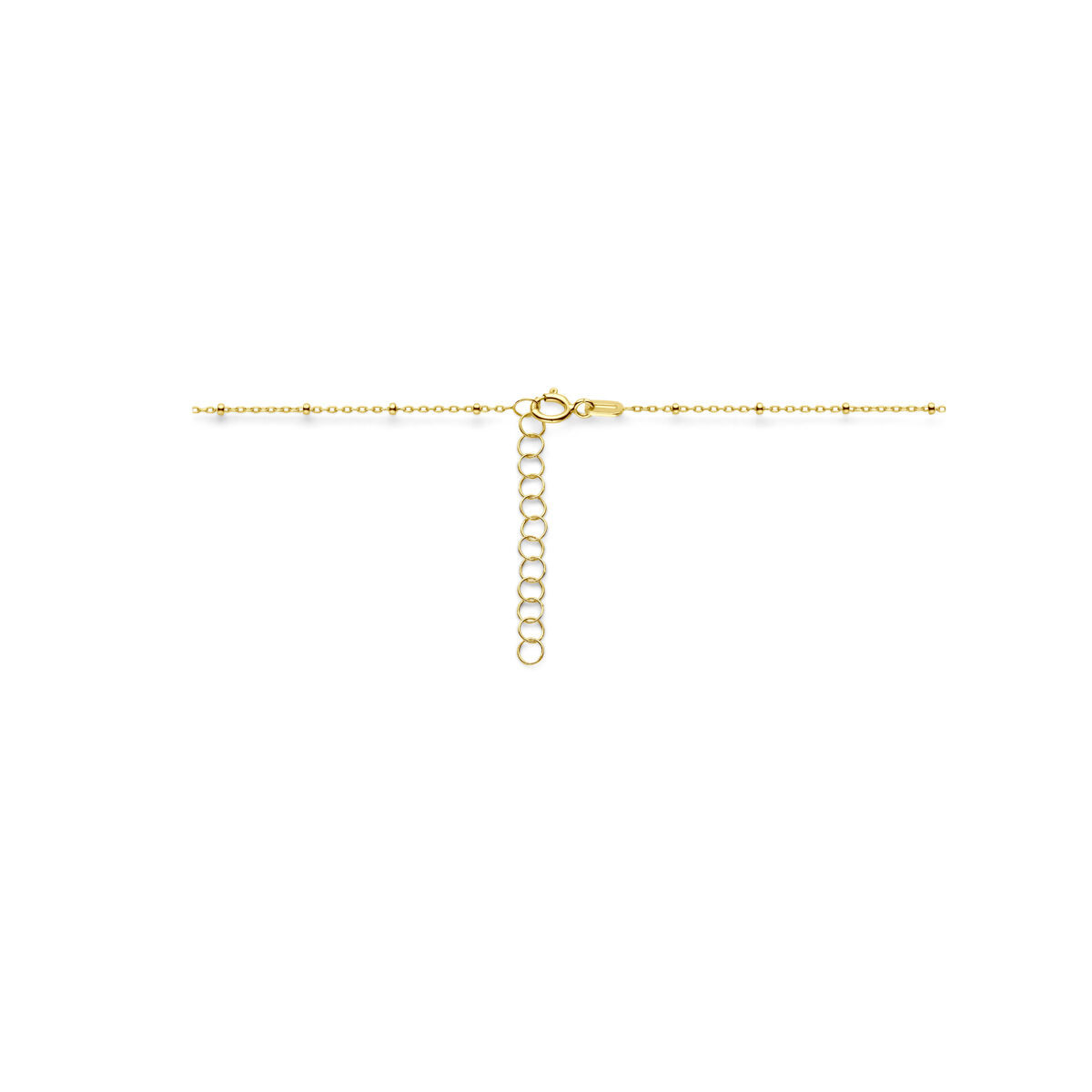 14-karaat gouden ketting met gouden glanzende bolletjes 1.3 mm