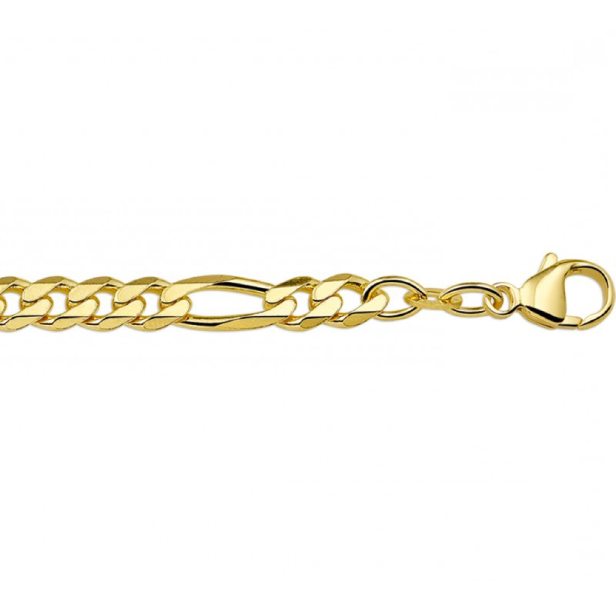 Figaro schakel schakelarmband goldplated 5 mm