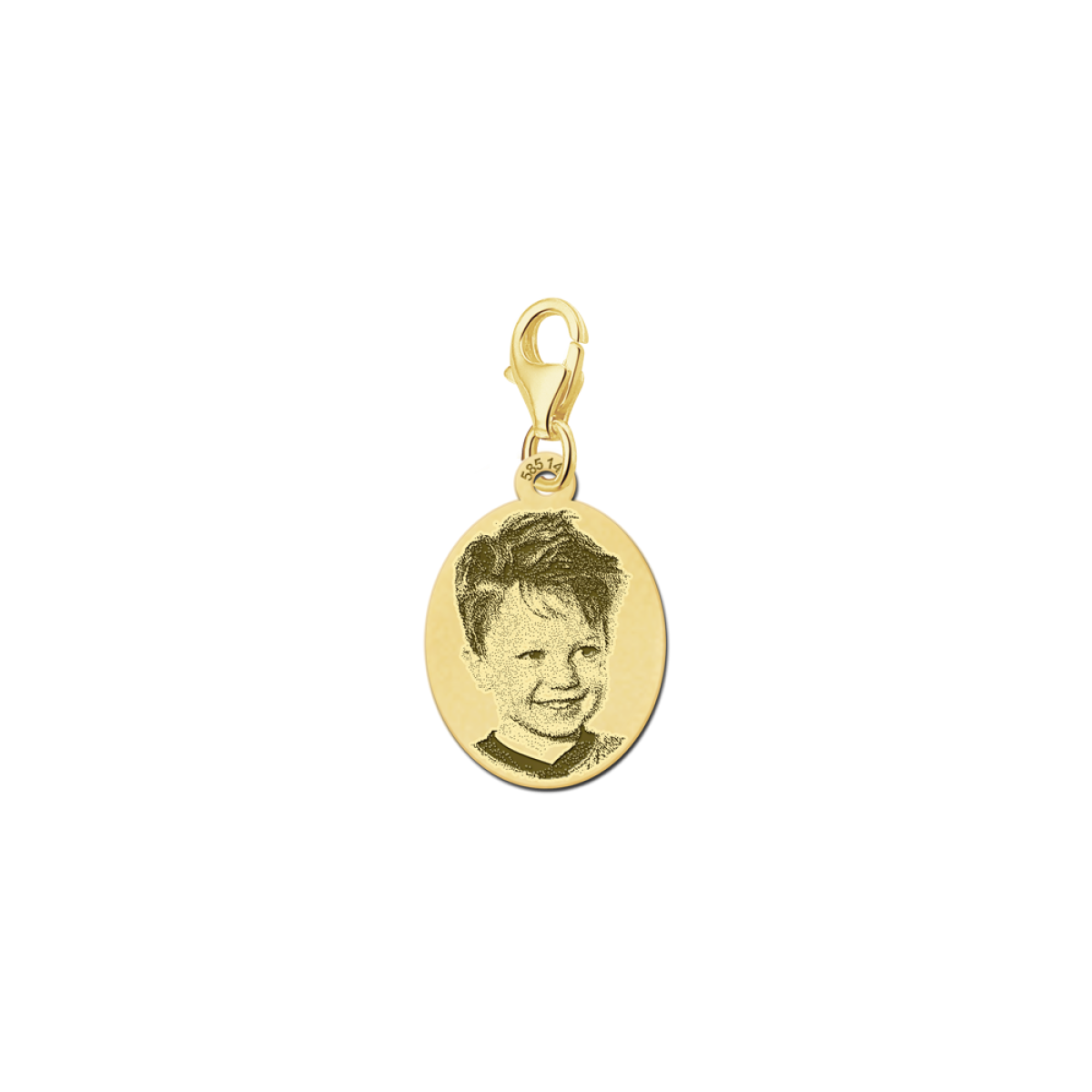 Gouden foto bedel ovaal Names4ever
