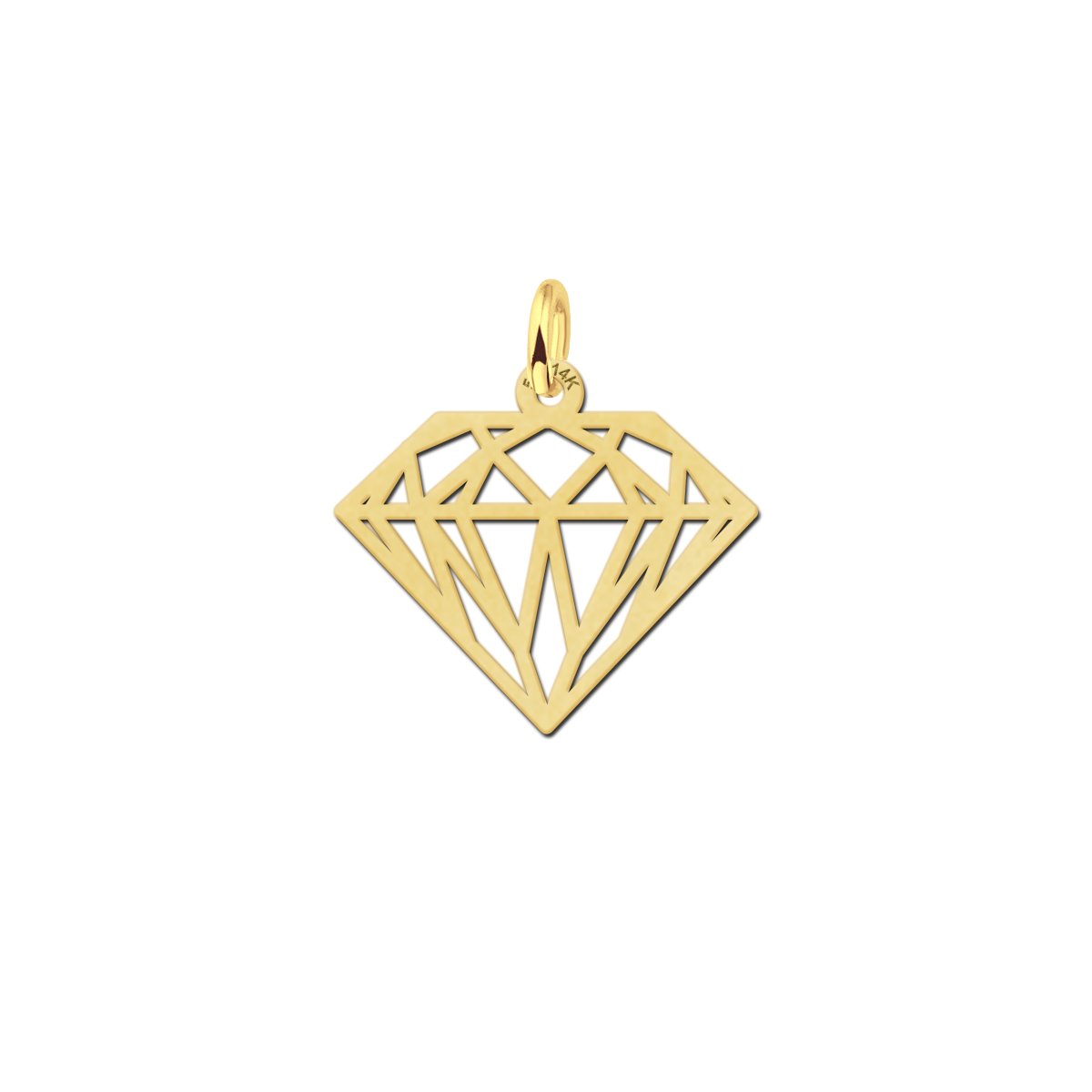 Geometrische hanger van goud diamant