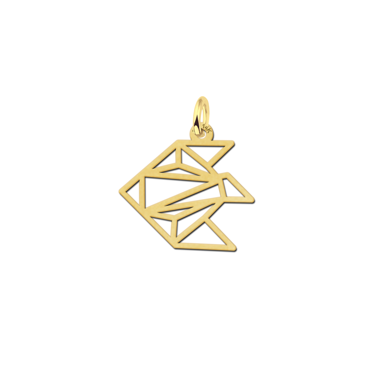 Geometrische hanger van goud vis