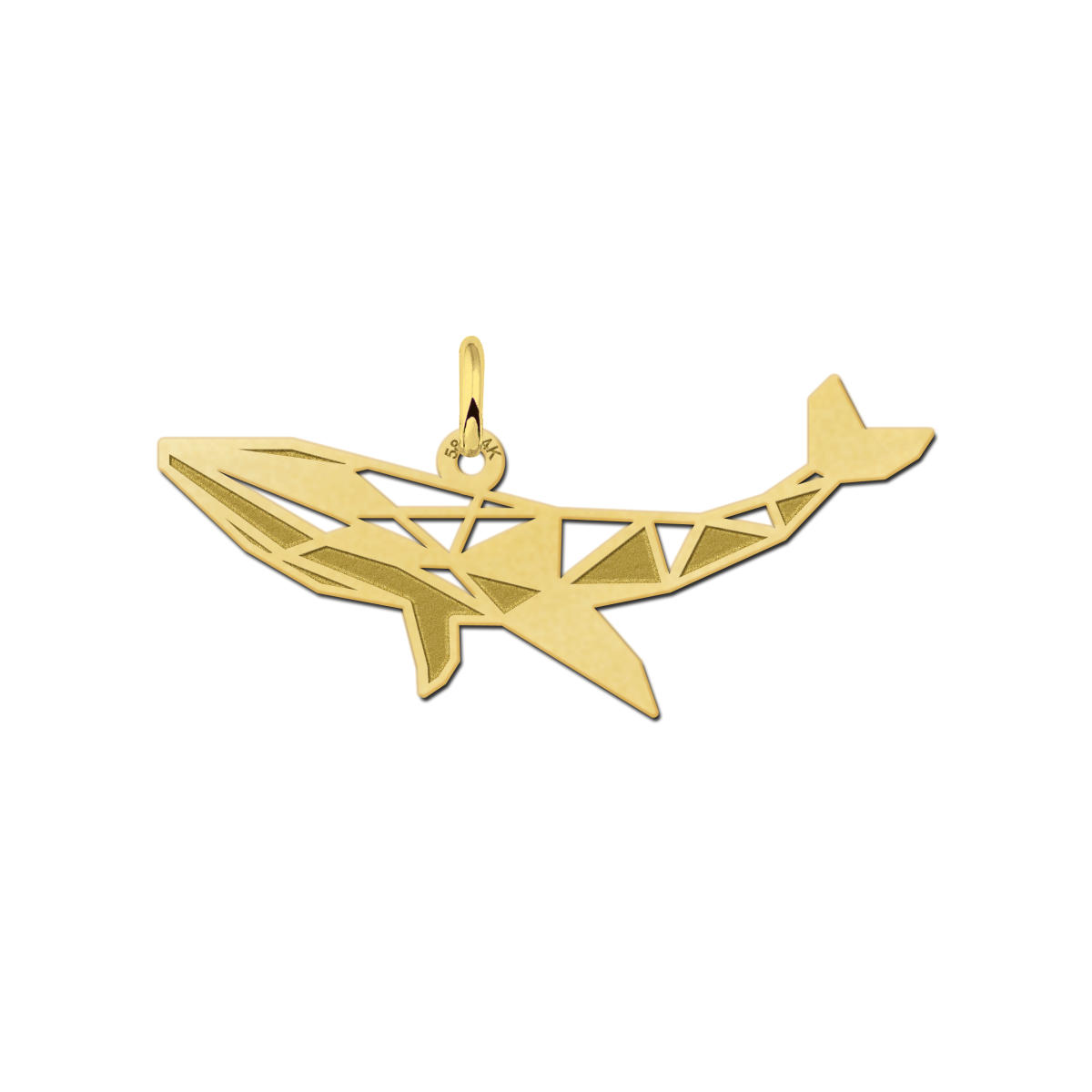 Geometrische hanger van goud walvis