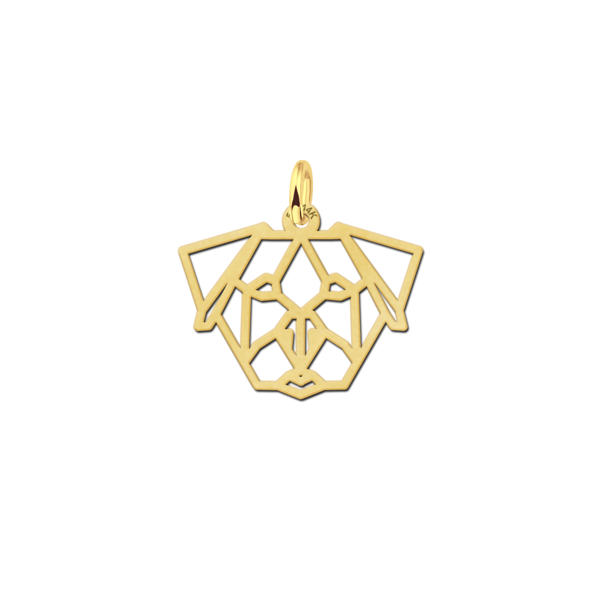 Gouden geometrische hanger Bulldog