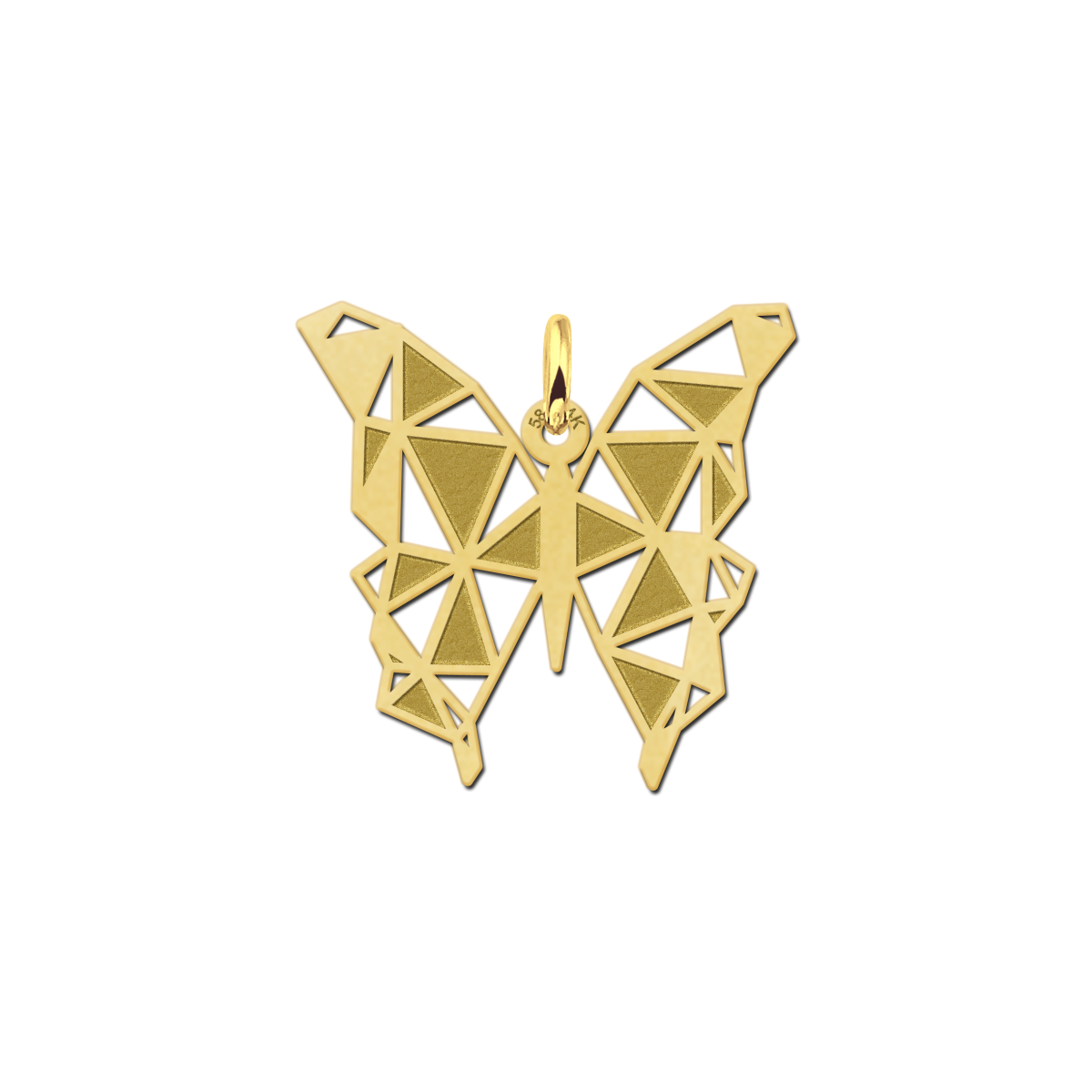 Gouden geometrische hanger vlinder