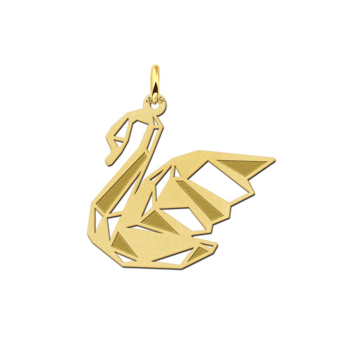 Gouden geometrische hanger zwaan