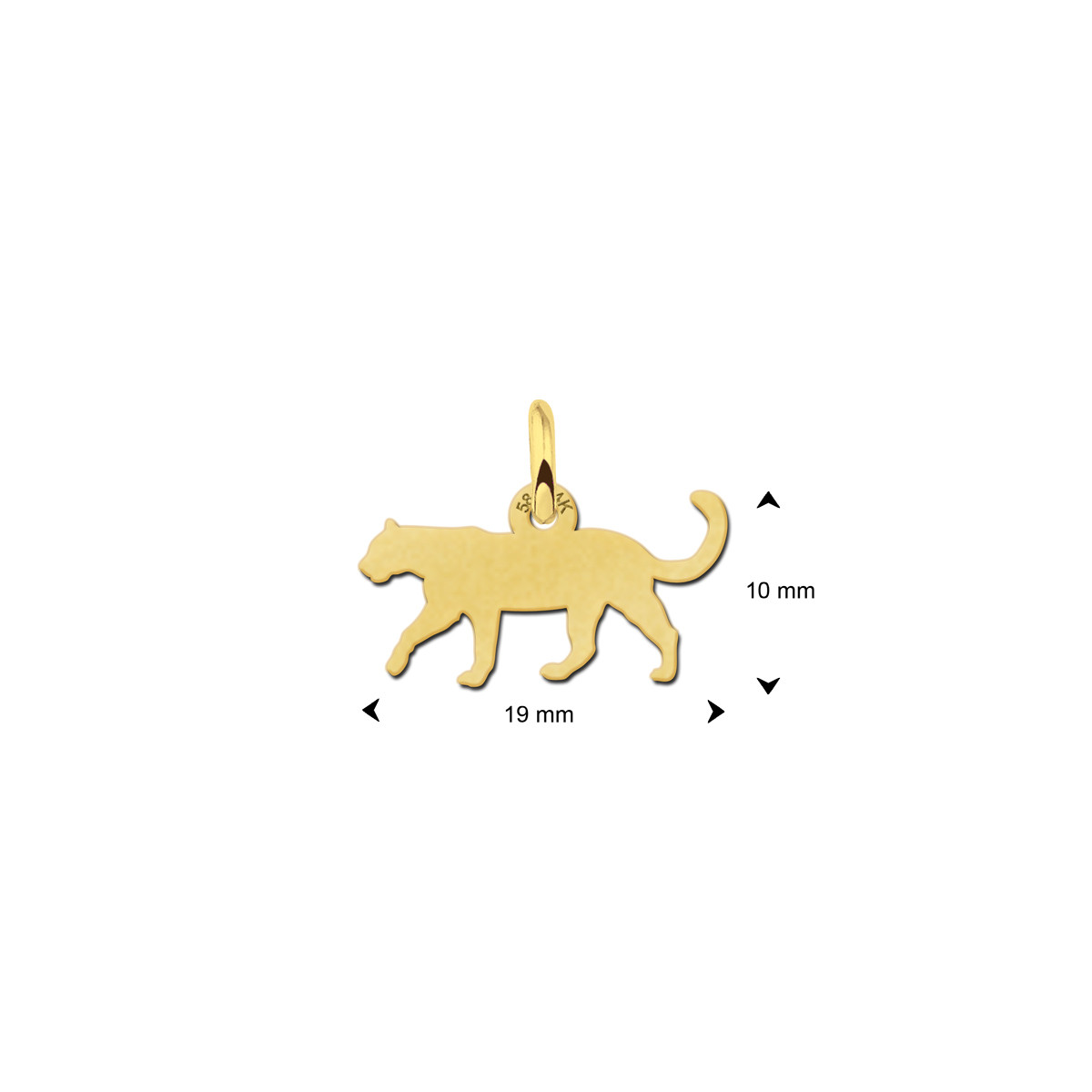 Gouden panter hanger