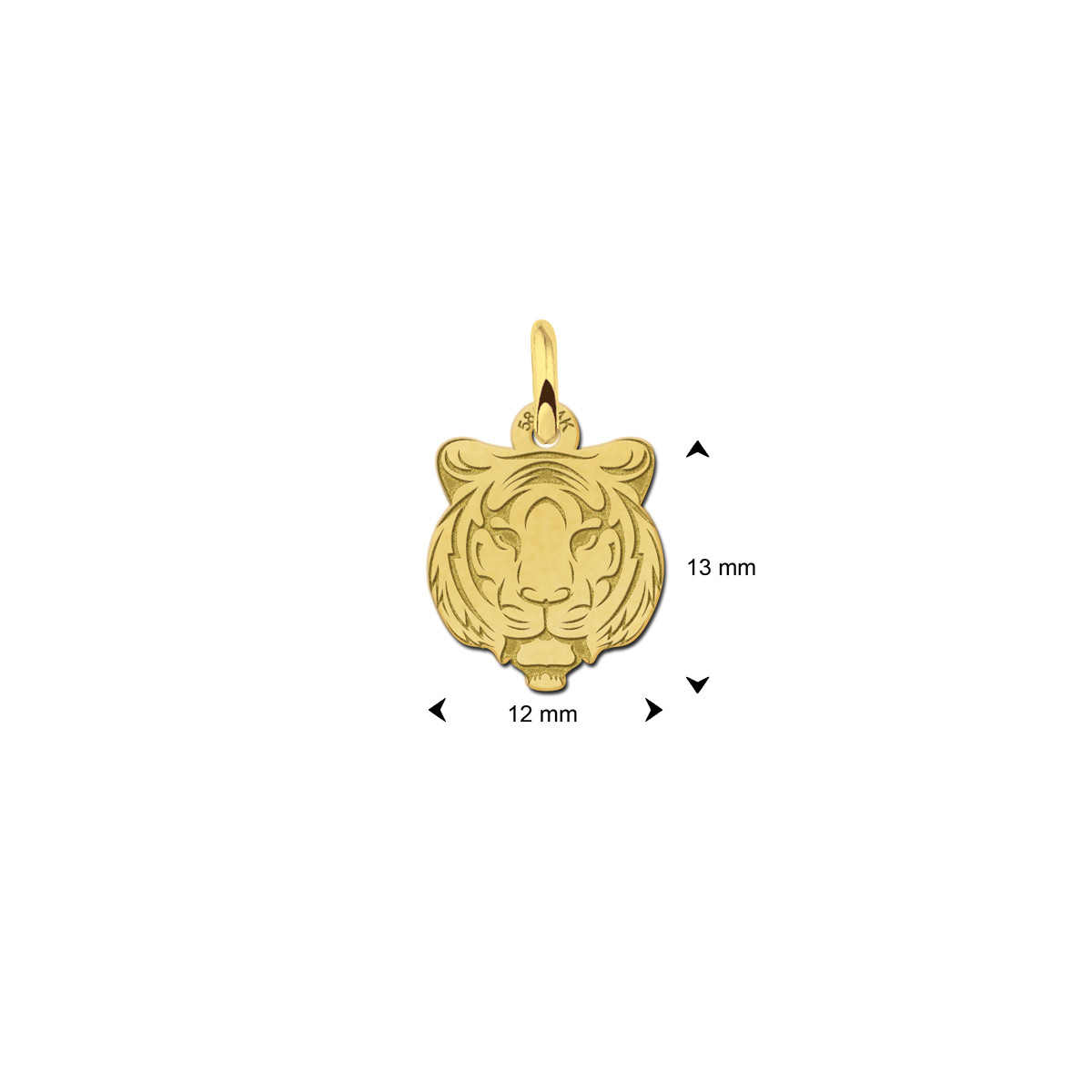 Gouden tijger hanger