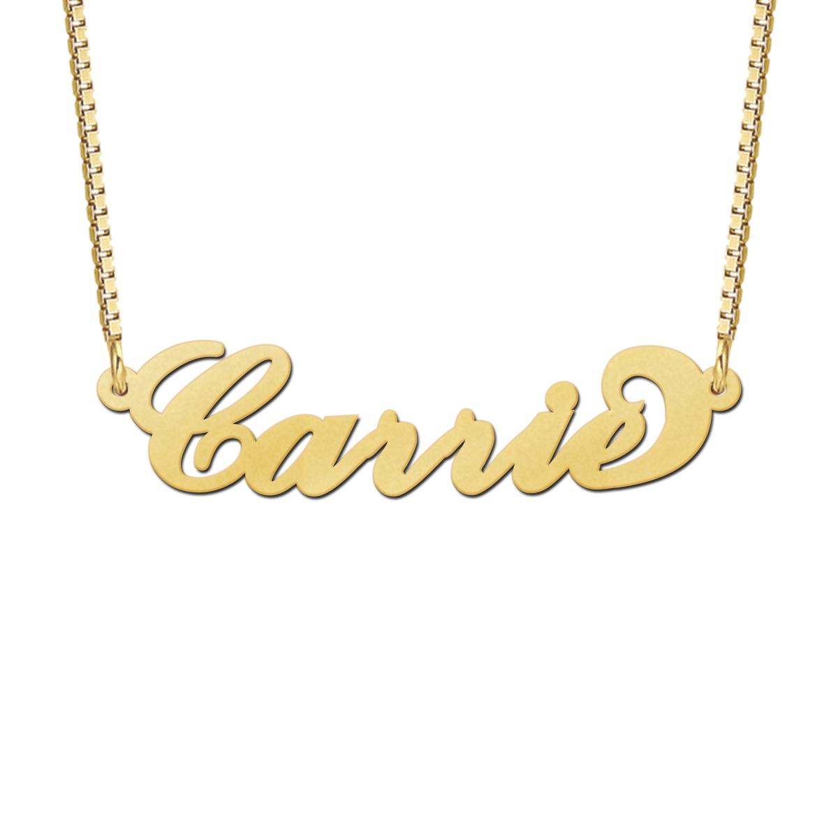 Gouden carrie naamketting