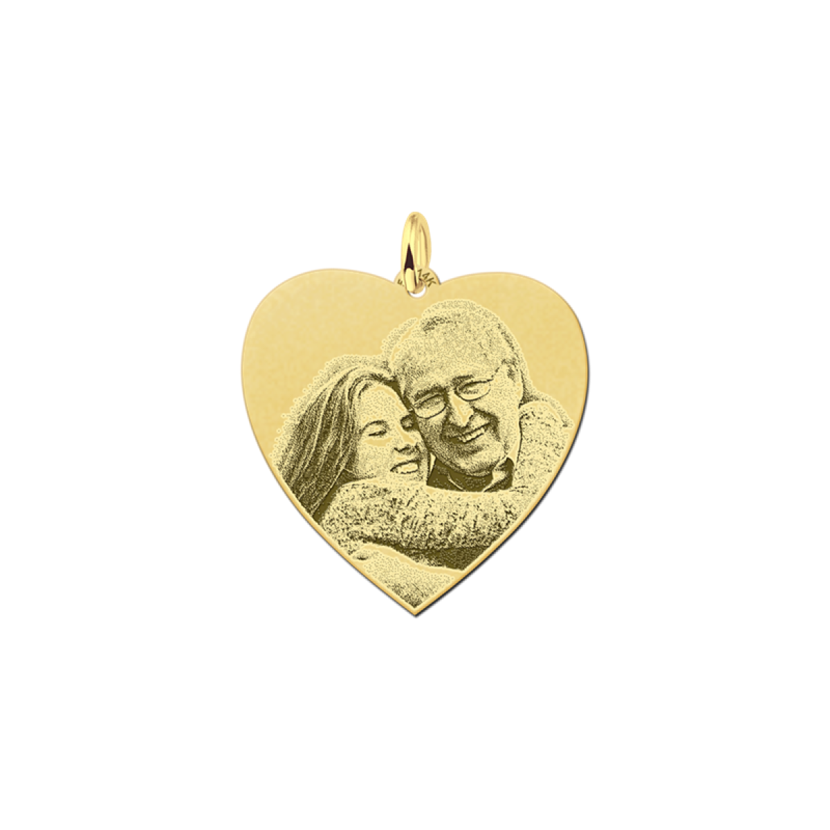 Foto hanger hart van goud - 26.5 x 26.5 mm - Names4ever