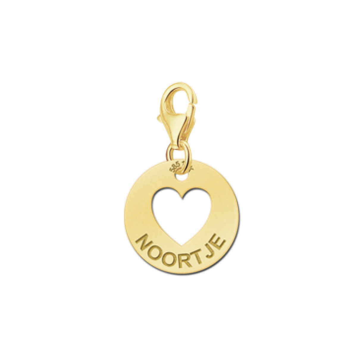 Gouden bedel met naam hart Names4ever