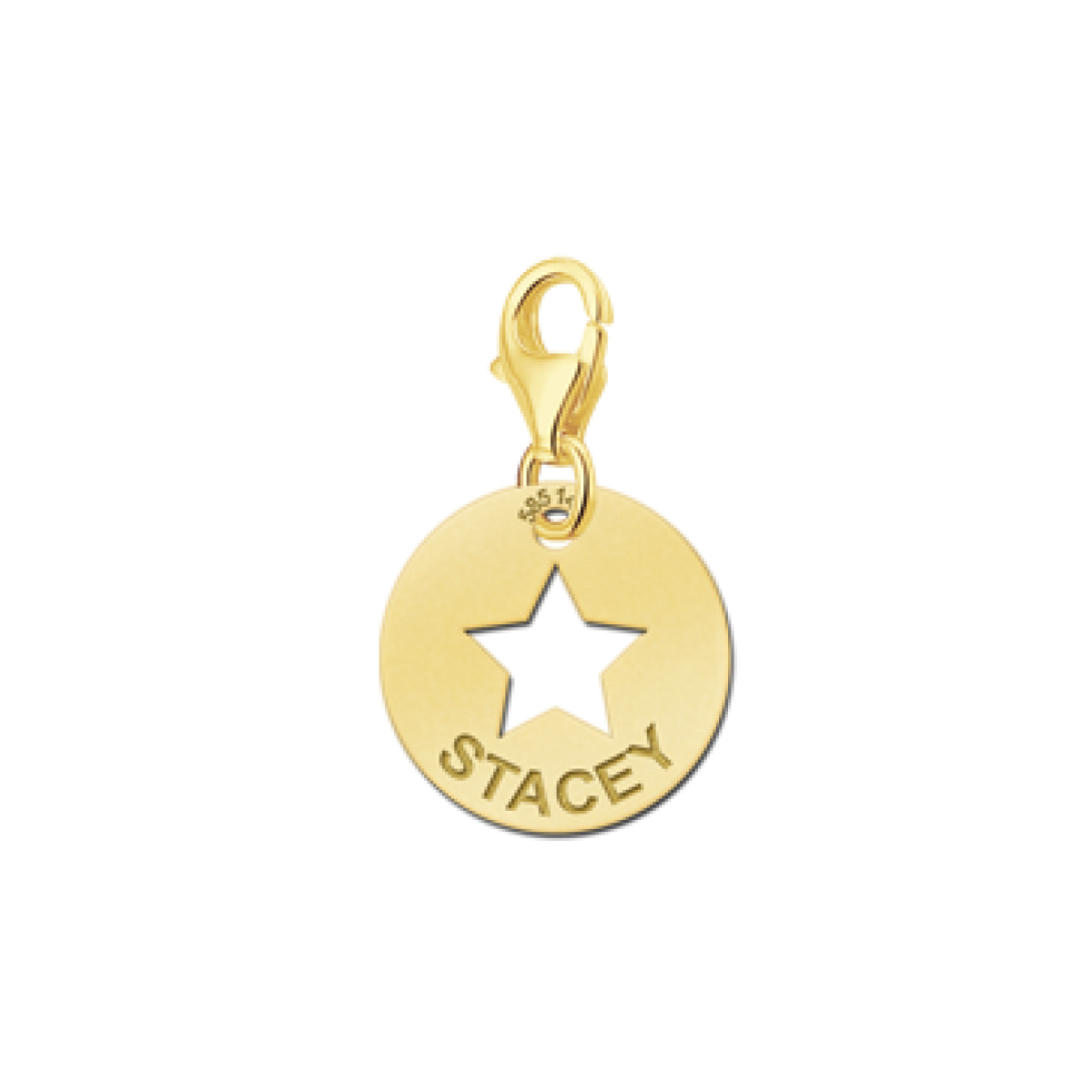 Gouden bedel met naam ster Names4ever