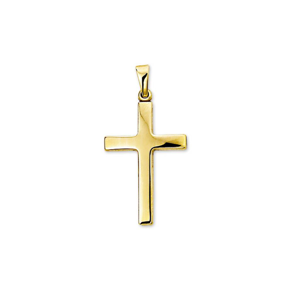 Gouden hanger kruis glanzend 26.5 mm