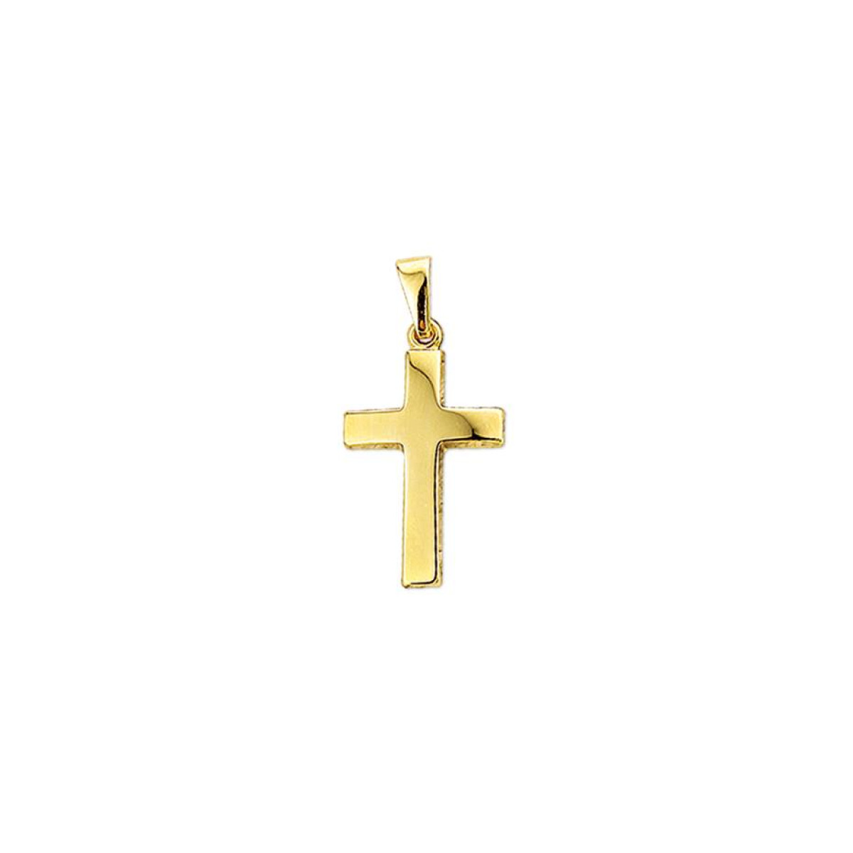 Gouden hanger kruis grof 20.5 mm
