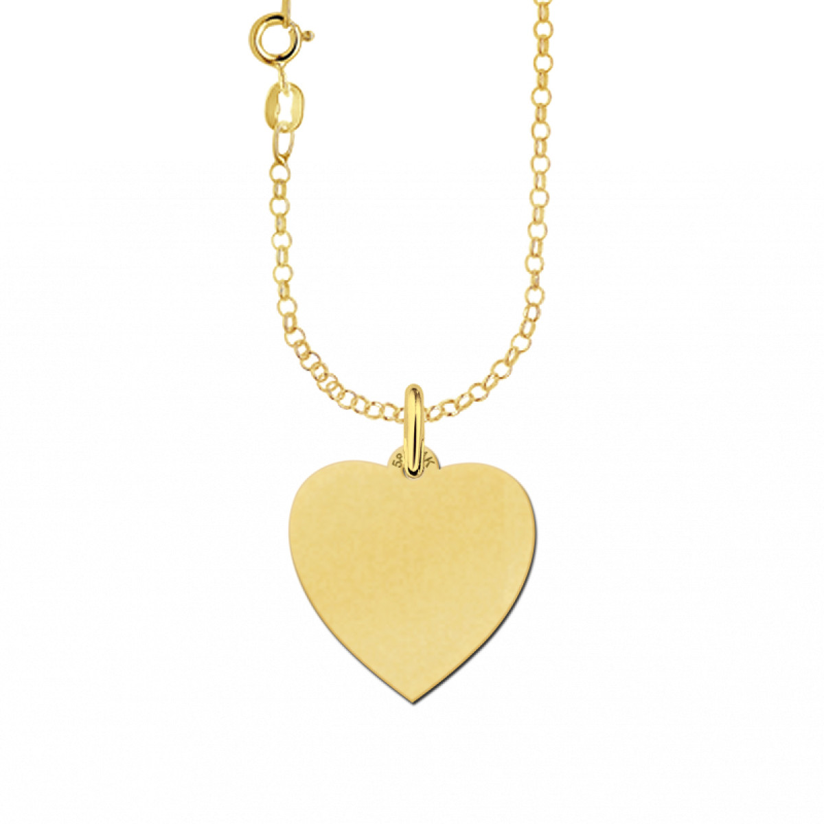 Gouden ketting met hartje 14-karaat