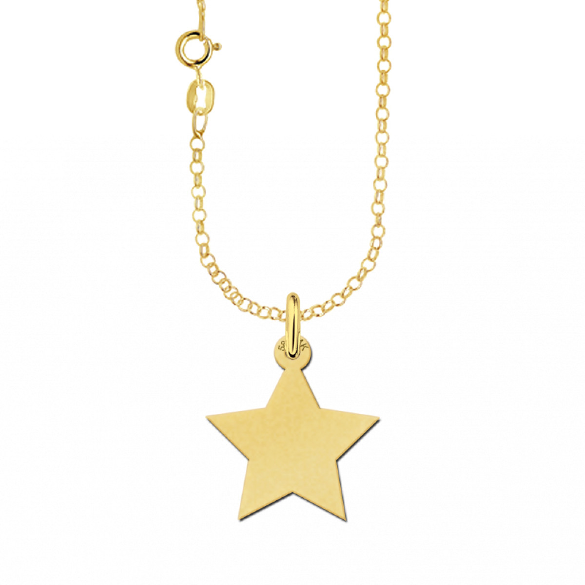 Gouden ketting ster