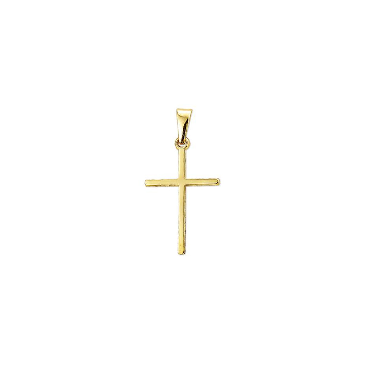 Gouden kruis hanger 14-karaat glanzend en massief