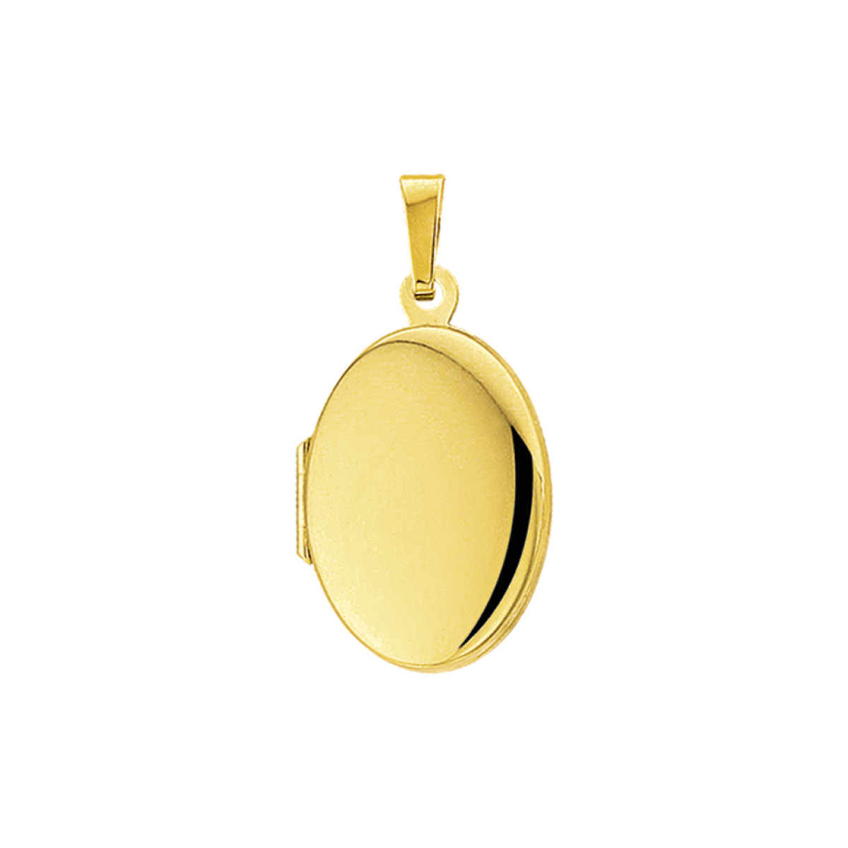 Gouden medaillon ovaal glanzend 23.5x17 mm