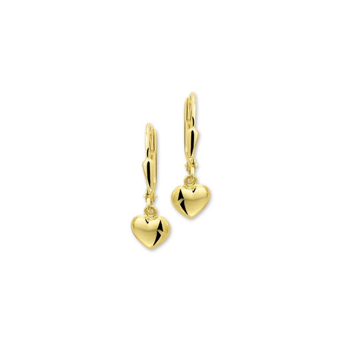 Gouden oorhanger hart