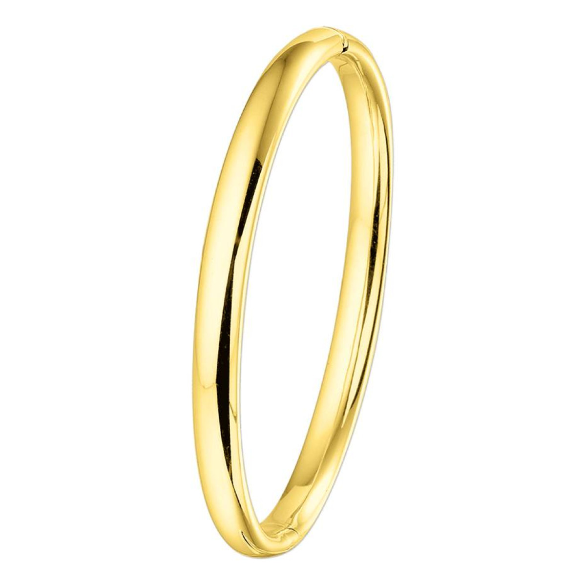 Gouden ovale slavenarmband 6 mm