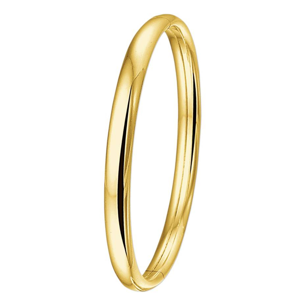 Gouden slavenarmband ovaal 6 mm
