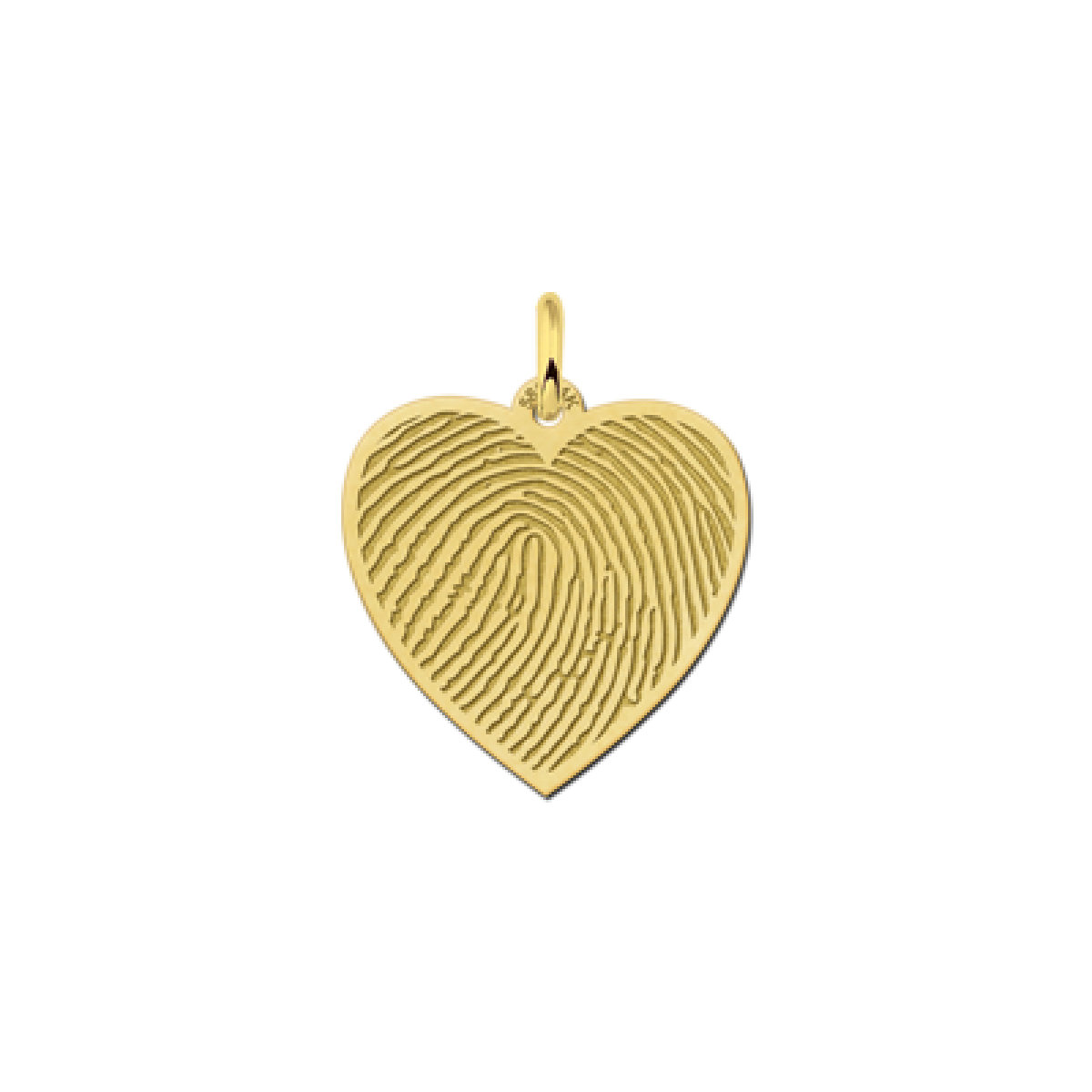 Gouden vingerafdruk hart hanger - 20 x 20 mm - Names4ever
