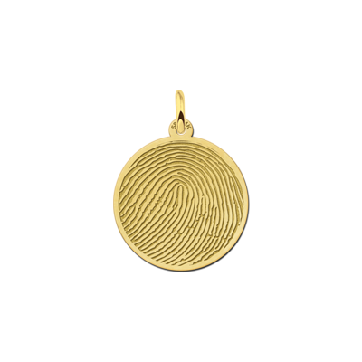 Gouden vingerafdruk sieraad rond - 20 mm - Names4ever