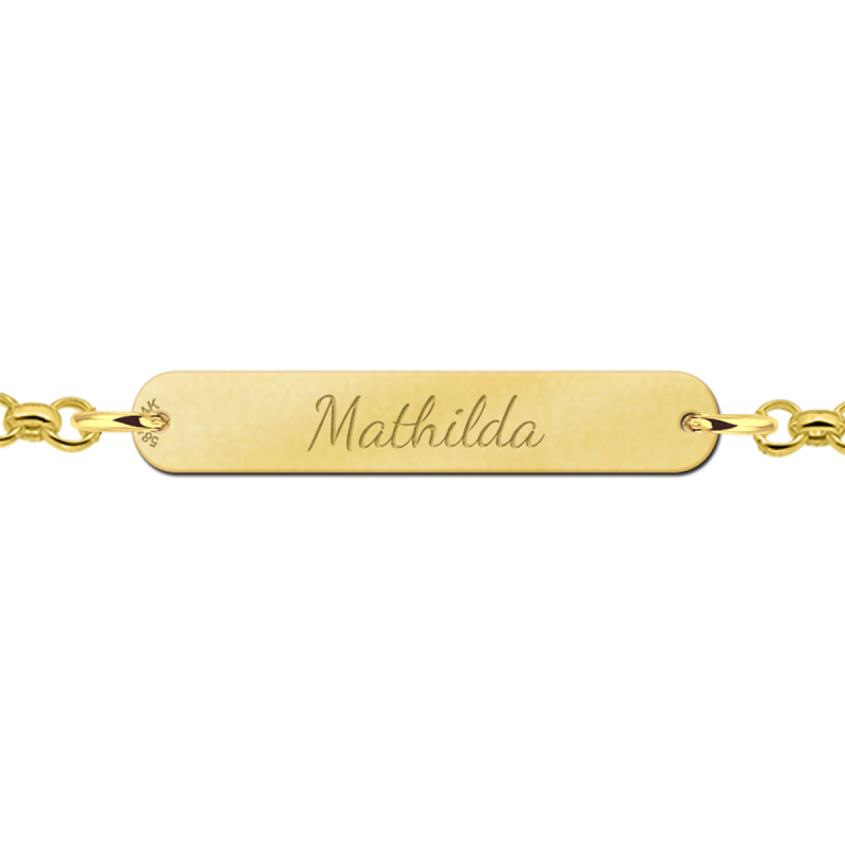 Gouden armband met naam bar Names4ever