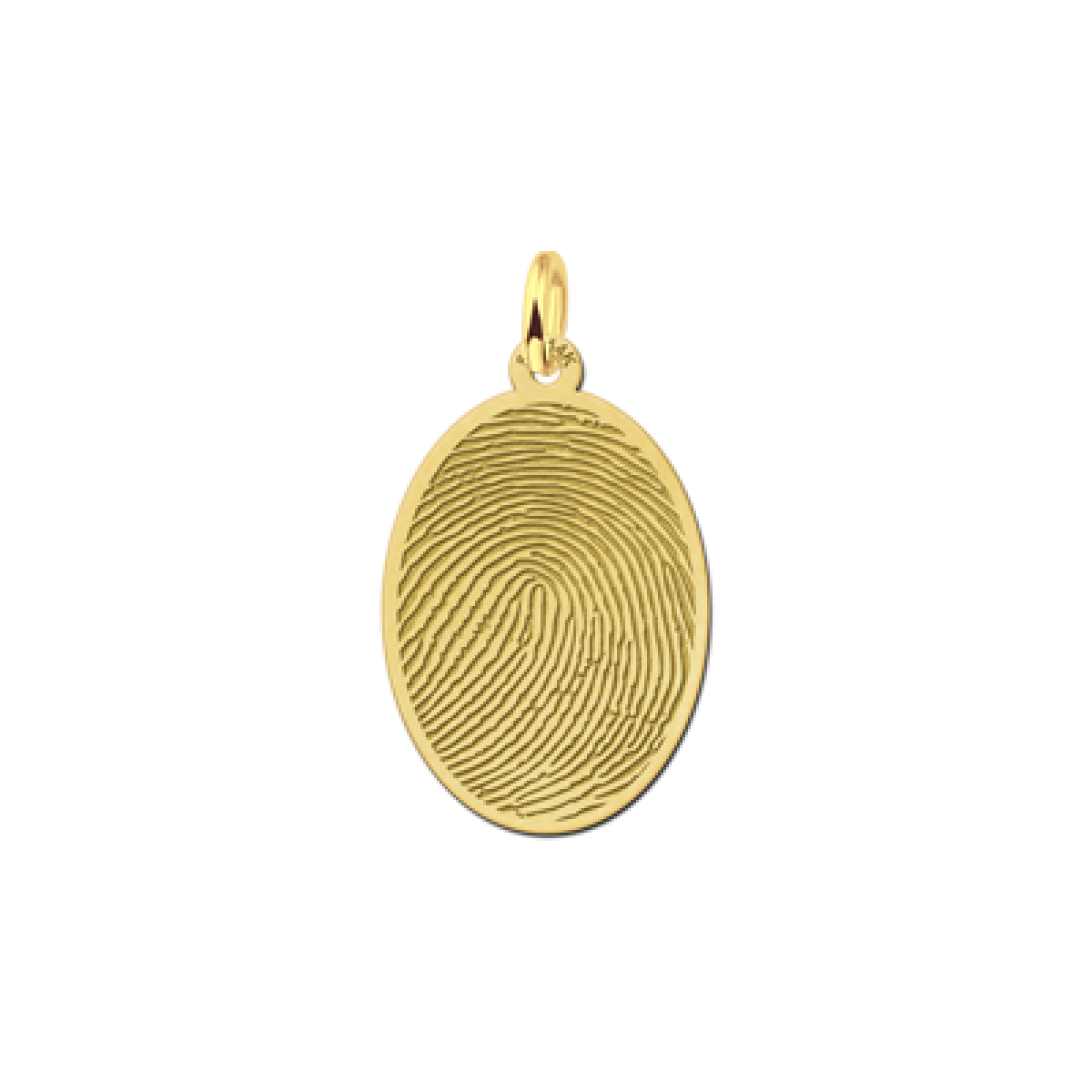 Vingerafdruk sieraad ovaal goud - 16 x 24.5 mm - Names4ever