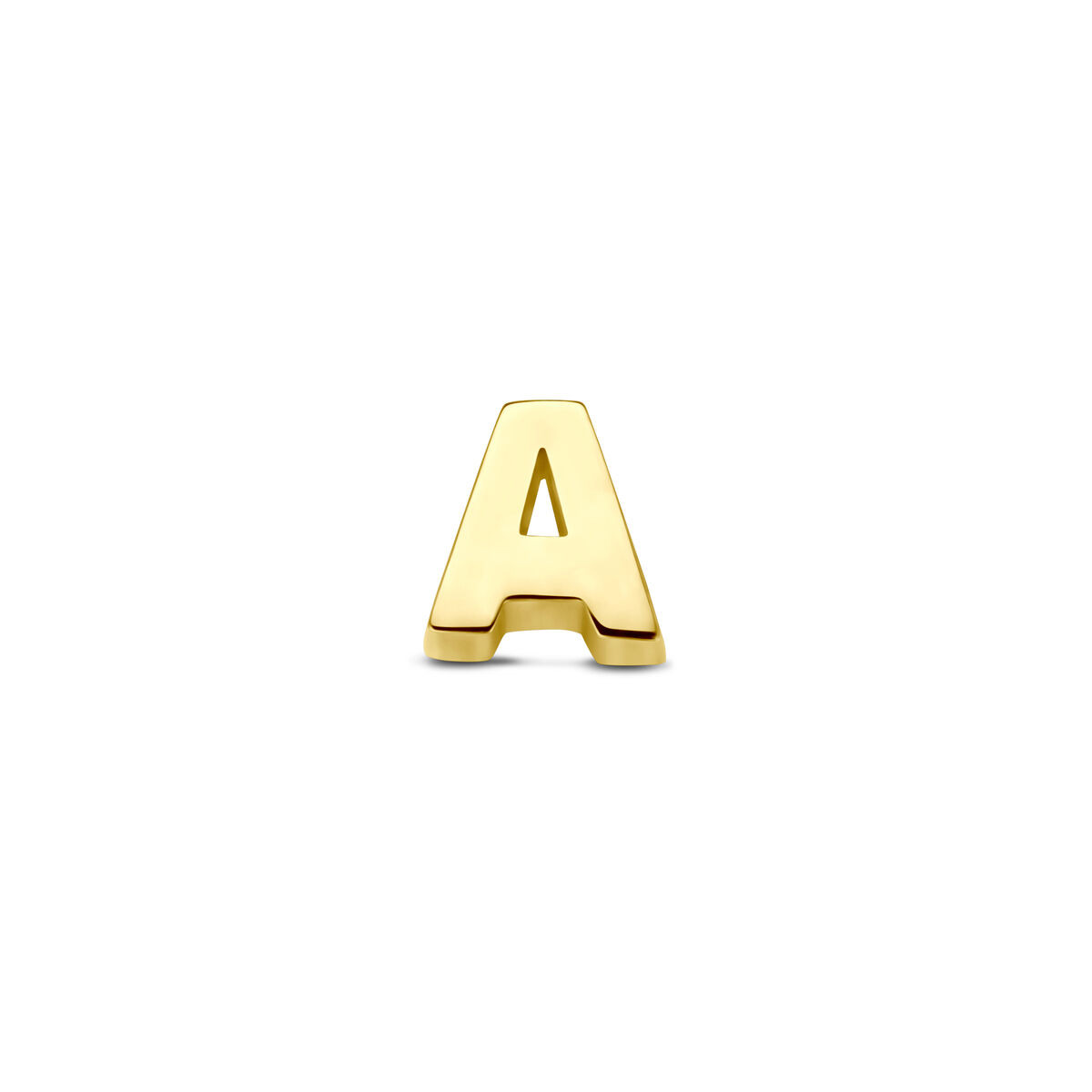 14-karaat geelgouden letter hanger 