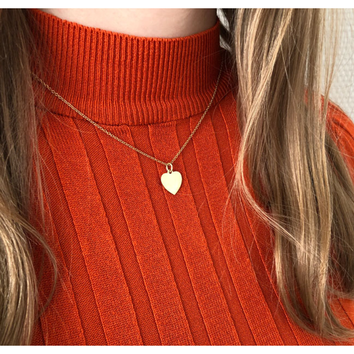 Gouden hartjes hanger met of zonder ketting