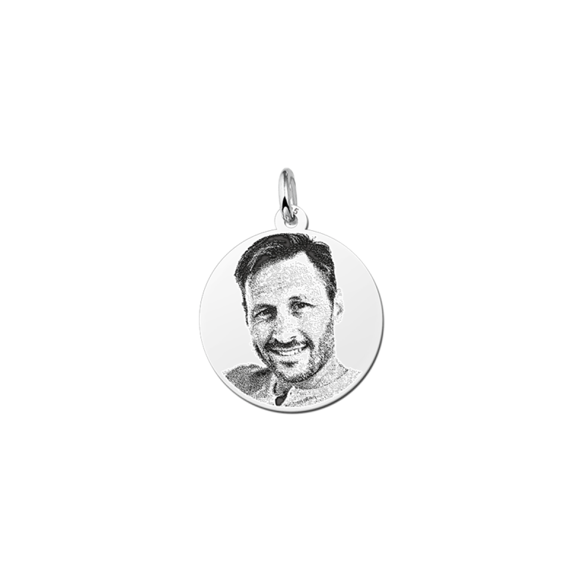 Ronde foto hanger van zilver - 20 mm - Names4ever