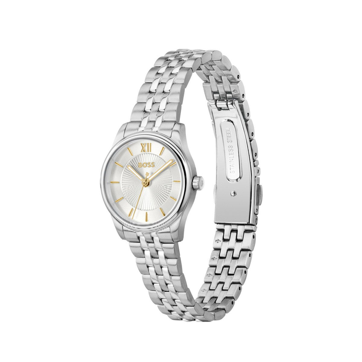 BOSS Graceful Mina HB1502840 dameshorloge staal met bicolor wijzerplaat - Ø 25 mm