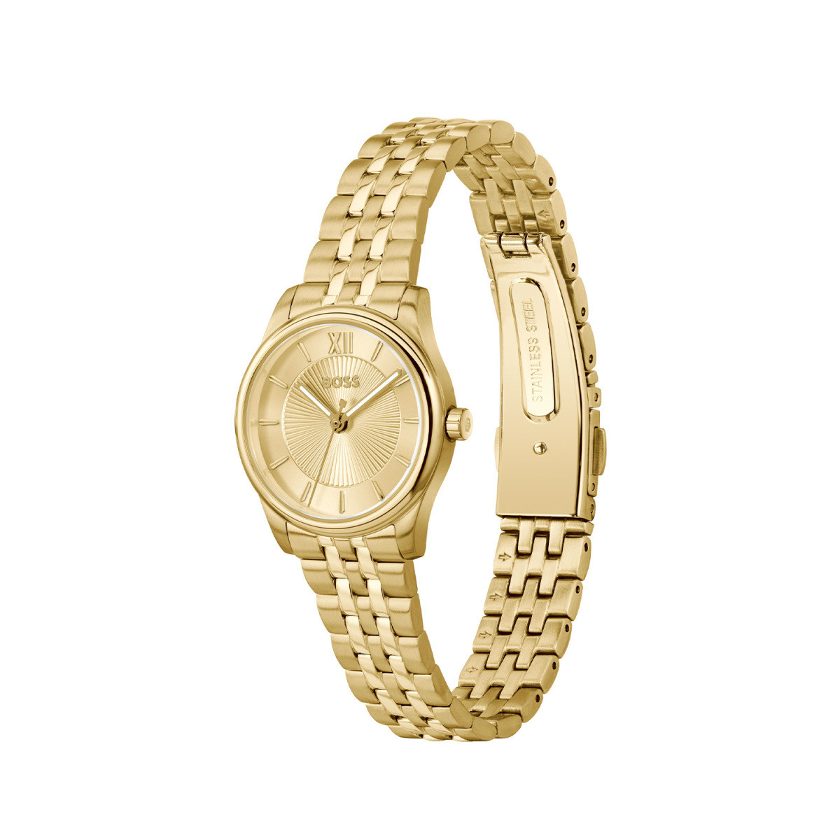 BOSS Graceful Mina HB1502843 dameshorloge gold plated met goudkleurige wijzerplaat - Ø 25 mm