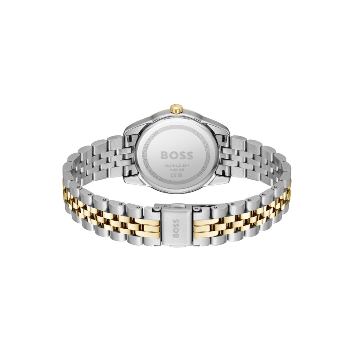 BOSS Graceful Precious HB1502834 Bicolor dameshorloge met groene wijzerplaat - Ø 32 mm
