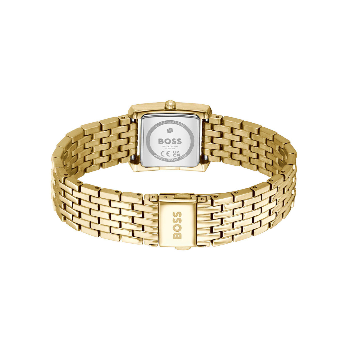 BOSS Lucy Scala HB1502845 dameshorloge goudkleurig met zilverkleurige wijzerplaat - Ø 26 mm