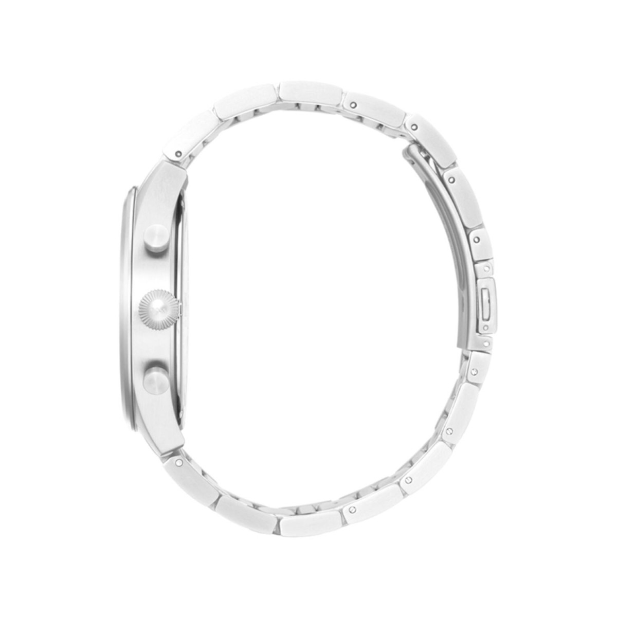 Boss Pioneer HB1513712 herenhorloge van staal - Zilverkleurig met zwarte wijzerplaat - Chronograaf - Ø 44 mm