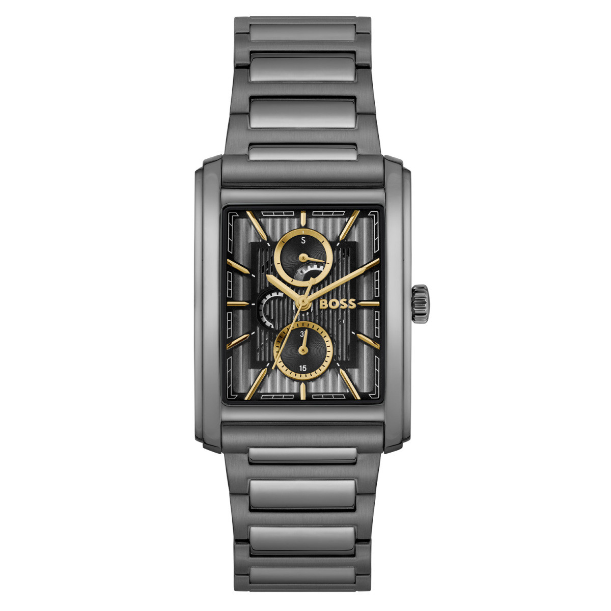 BOSS Principle Dress HB1514319 skeleton herenhorloge staal met grijze wijzerplaat - Ø 43 mm