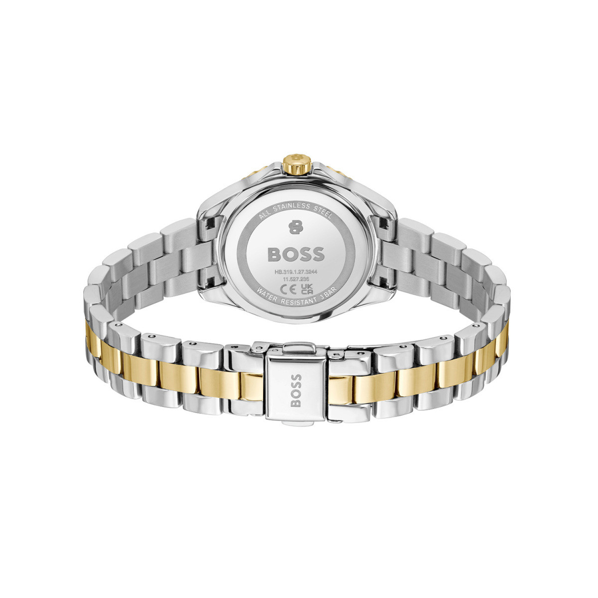 BOSS Sage Aqua HB1502848 dameshorloge staal zilverkleurig met zilverkleurige wijzerplaat - Ø 30 mm