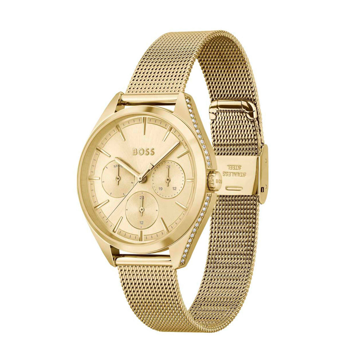 Boss Saya HB1502703 dameshorloge - Goudkleurig - Staal - Rond - Ø 38 mm