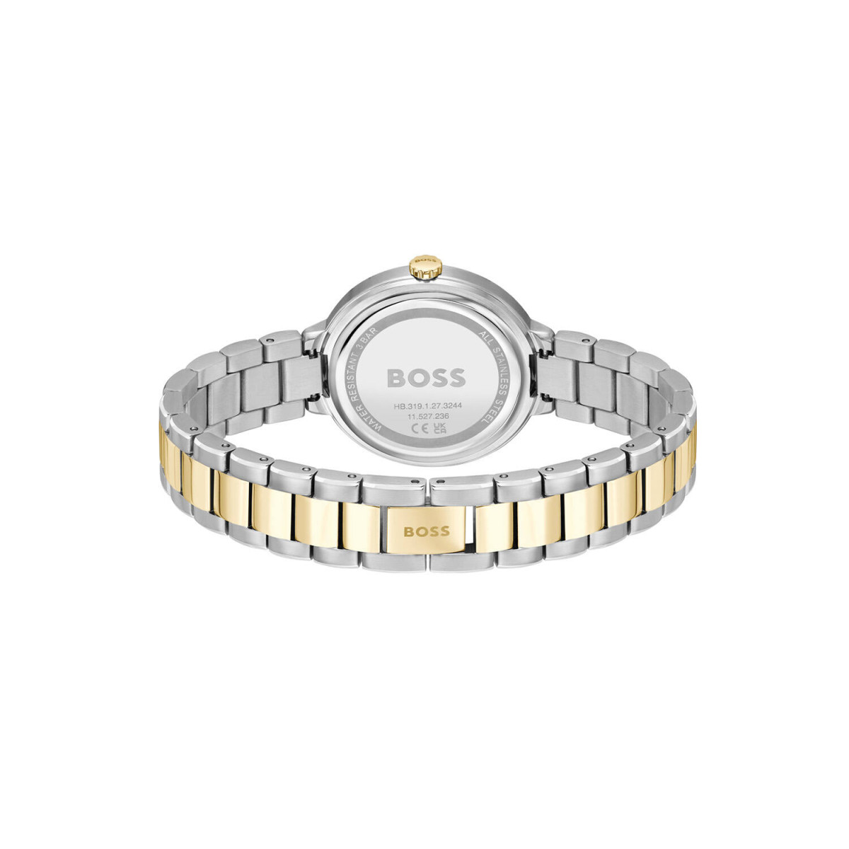 Boss Sena HB1502761 dameshorloge - Bicolor van staal met zilverwitte wijzerplaat - Ø 34 mm