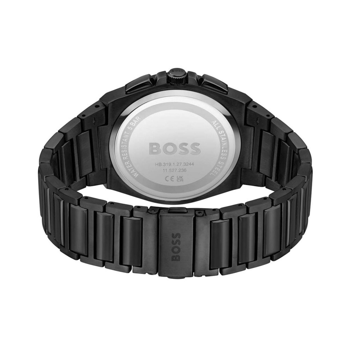 Boss Steer Chrono HB1514043 herenhorloge - Staal met bruine wijzerplaat - Chronograaf - Ø 44 mm