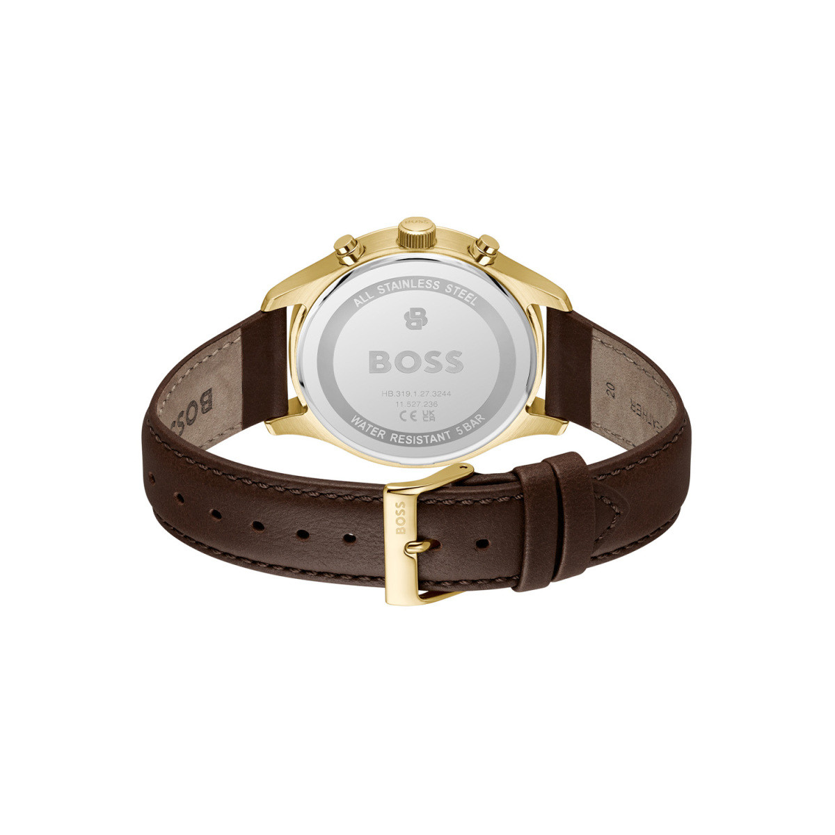 BOSS Stratus HB1514327 herenhorloge met goudkleurige stalen kast - Ø 41 mm