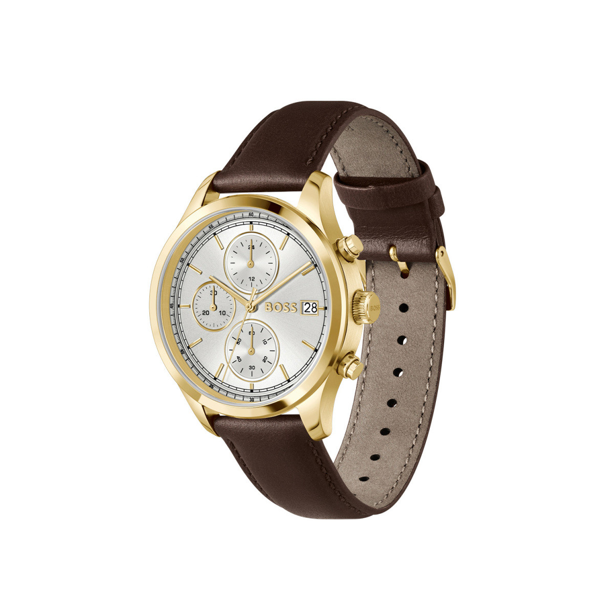 BOSS Stratus HB1514327 herenhorloge met goudkleurige stalen kast - Ø 41 mm