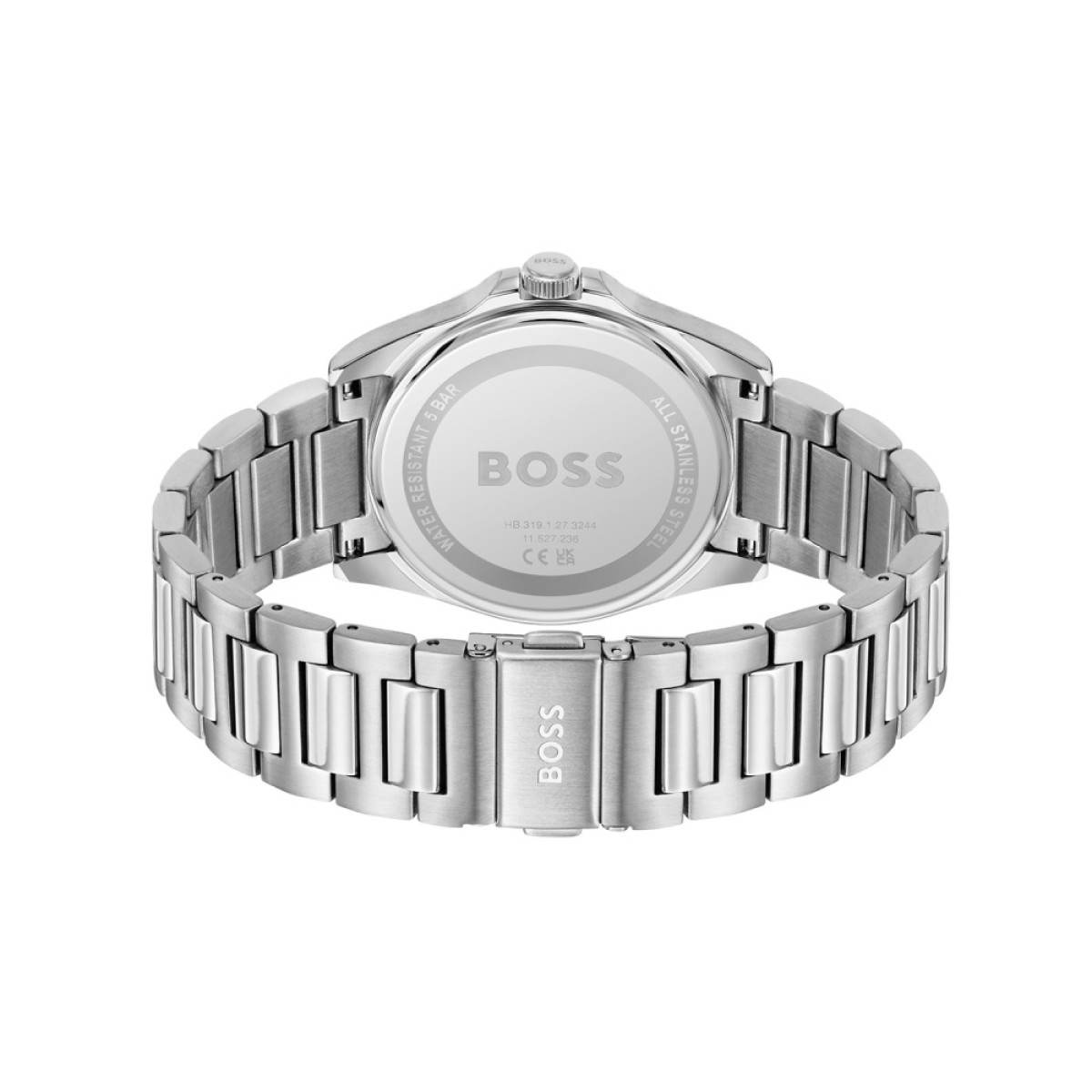 BOSS Strike HB1514171 herenhorloge van staal met blauwe wijzerplaat - Ø 41 mm