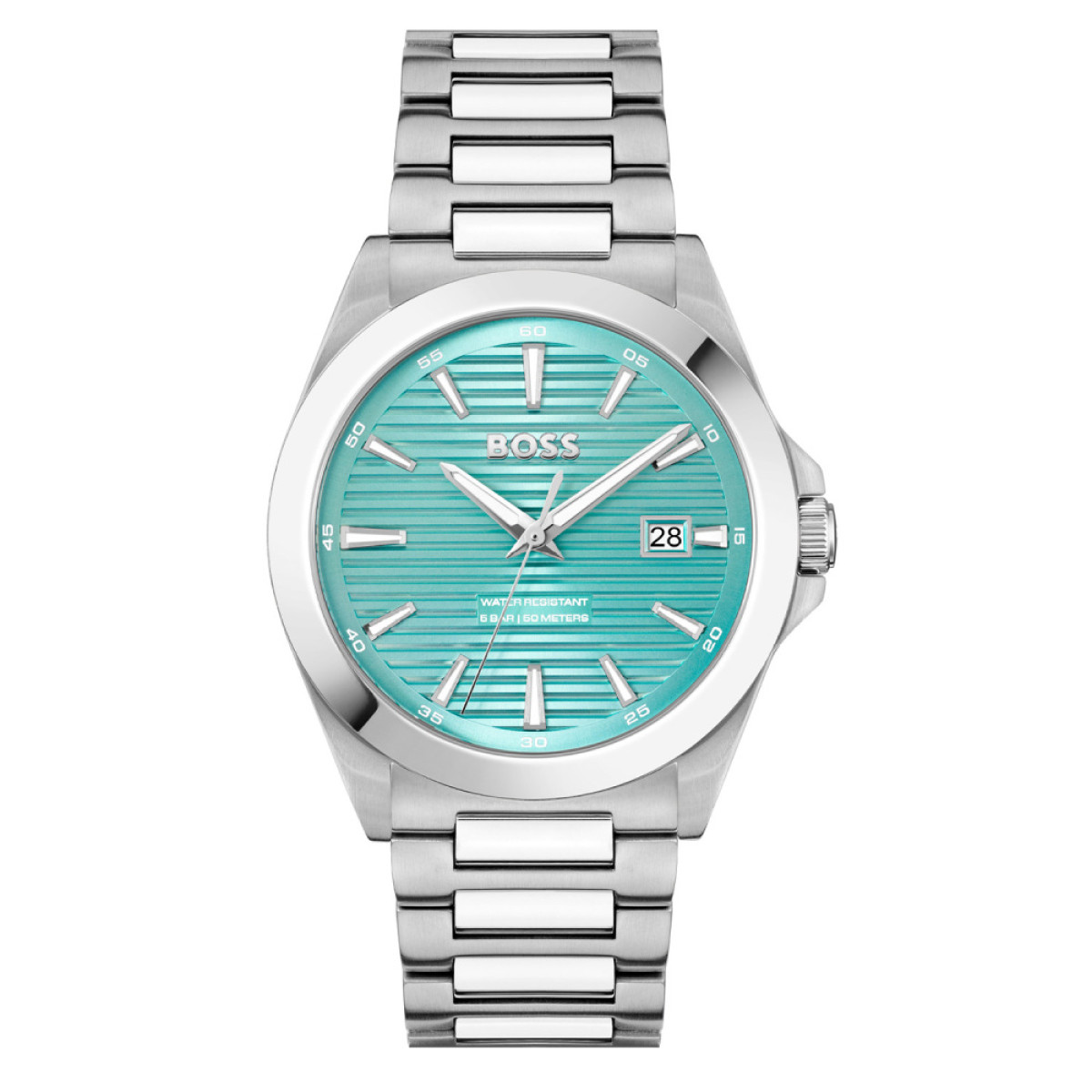 BOSS Strike HB1514171 herenhorloge van staal met blauwe wijzerplaat - Ø 41 mm