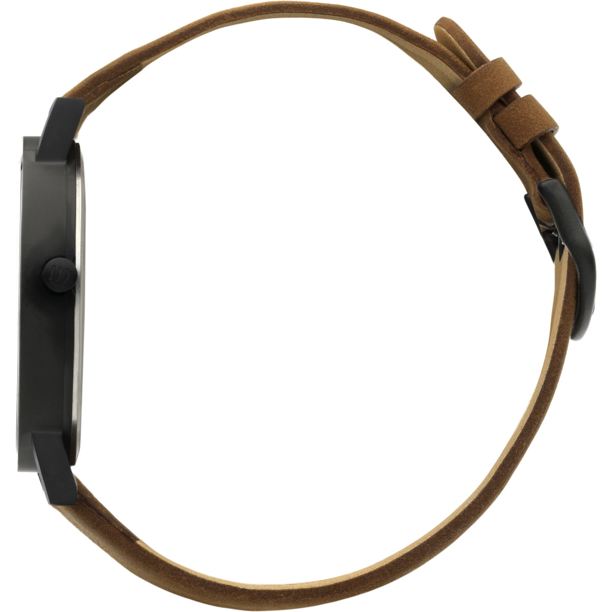 Danish Design Gløbe Rhine IQ34Q199 - Herenhorloge van titanium met leren band