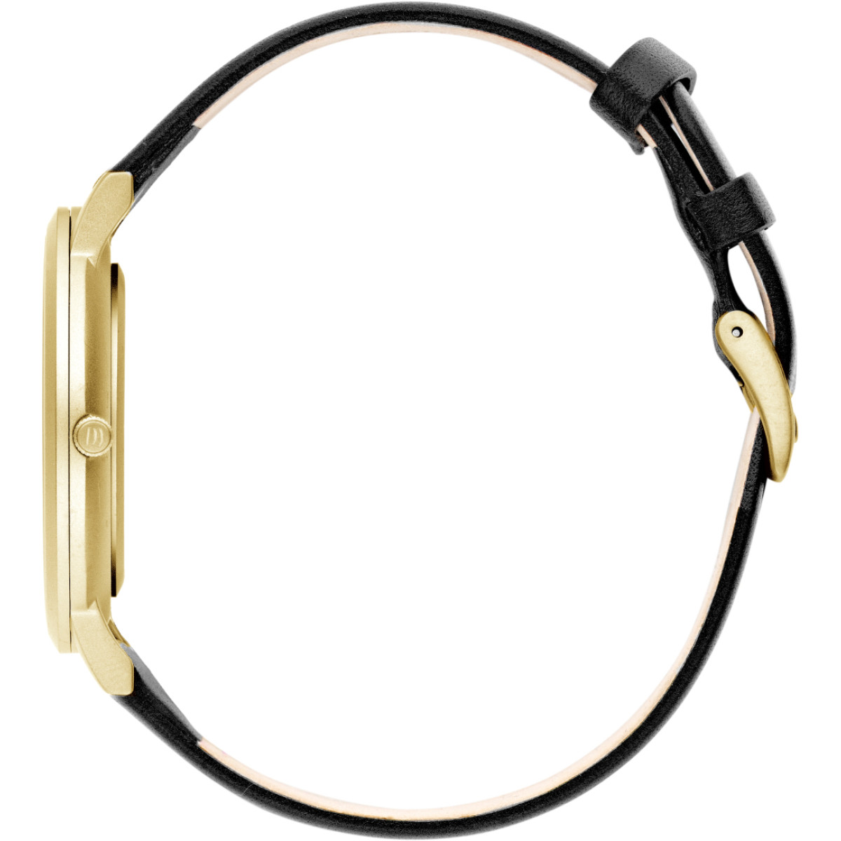 Danish Design Gløbe RhôNE IQ15Q1107 herenhorloge van titanium met zwartleren band - Ø 40 mm