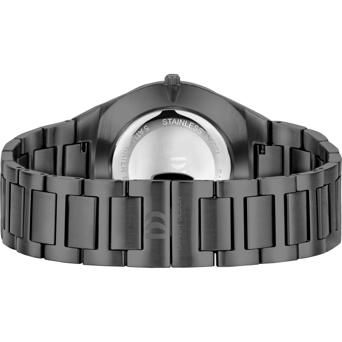 Danish Design Tidløs DKX Gun IQ96Q1302 Herenhorloge van zwart staal - Ø 40 mm